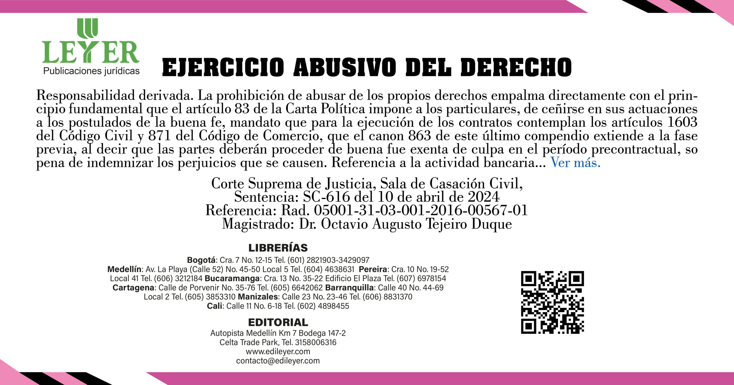 Ejercicio abusivo del derecho - Edileyer